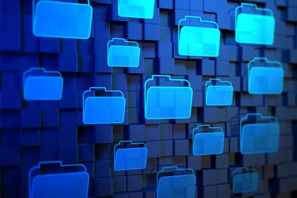 Imagem de várias pastas de um sistema operacional