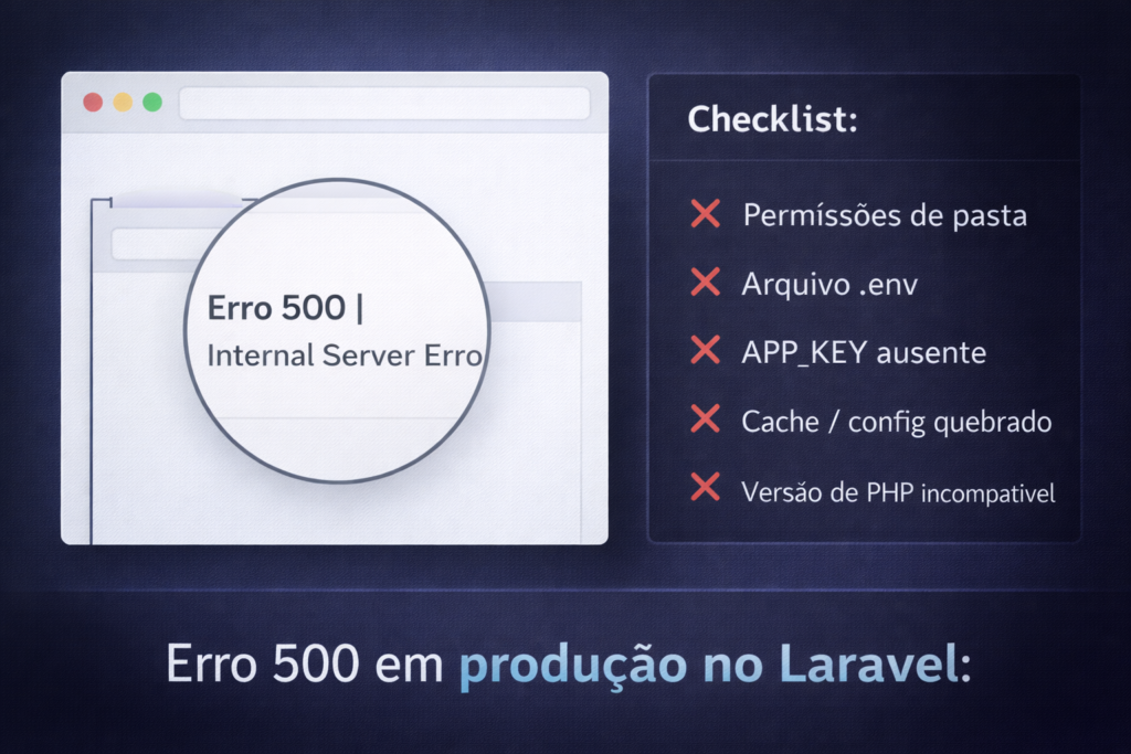 Erro 500 em produção no Laravel