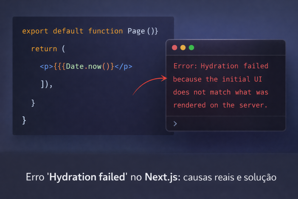 Erro Hydration failed no Next.js