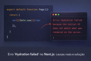 Erro Hydration failed no Next.js